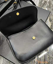 YSL Charlie Medium Shoulder Bag In Smooth Leather Black 23x17x4cm - 2