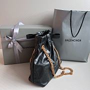 Balenciaga Crush Small Tote Bag Black Crushed Calfskin 23.8x25.4x10cm - 5