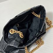 Balenciaga Crush Medium Tote Bag Black Calfskin 39x46x14cm - 3