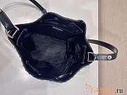 Prada Satin Bucket Bag With Black Crystals 19.5x10x15.5cm - 6