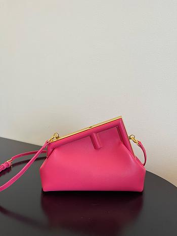 Fendi First Small Fuchsia Leather Bag 26x18x9.5cm