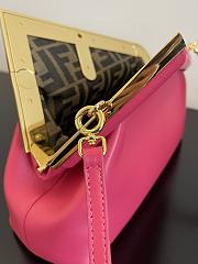 Fendi First Small Fuchsia Leather Bag 26x18x9.5cm - 2