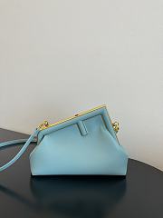 Fendi First Small Blue Leather Bag 26x18x9.5cm - 1