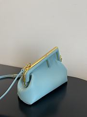 Fendi First Small Blue Leather Bag 26x18x9.5cm - 6