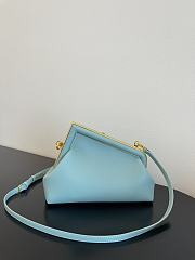 Fendi First Small Blue Leather Bag 26x18x9.5cm - 5