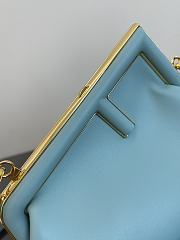 Fendi First Small Blue Leather Bag 26x18x9.5cm - 4