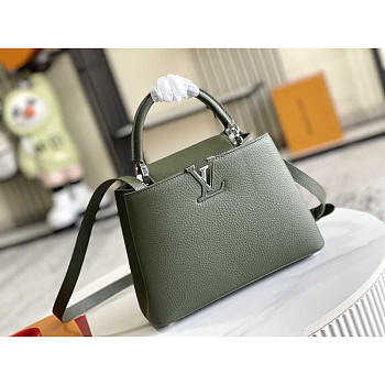 Louis Vuitton LV Capucines BB Khaki Green 27x18x9cm