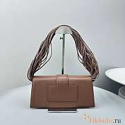 Jacquemus Le Bambino long Ficiu Strand Strap Brown 26x14cm - 6