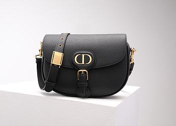 Dior Medium Bobby Bag Black Gold Grained Calfskin 22 x 17 x 6 cm