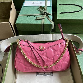 Gucci GG Matelasse Handbag Pink 25x15x8cm