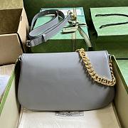 Gucci Blondie Shoulder Bag Grey 28x16x4cm - 4