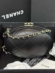 Chanel Clutch With Chain Lambskin Black 8.5x12x6cm - 5