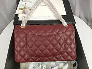 Chanel Flap Bag Caviar in Wine Red 25cm with Gold Hardware - 3