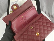 Chanel Flap Bag Caviar in Wine Red 25cm with Gold Hardware - 4