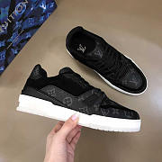 Louis Vuitton LV Black Monogram Trainer Sneaker - 1