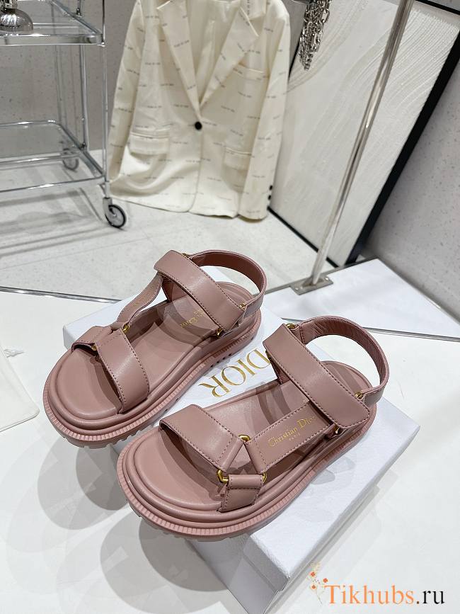 Dior D-Wave Sandal Powder Pink Lambskin  - 1