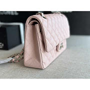 Chanel Medium Classic Double Flap Bag Light Pink Silver 25cm - 6