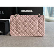 Chanel Medium Classic Double Flap Bag Light Pink Silver 25cm - 3