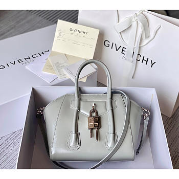 Givenchy Antigona Lock Mini Tote Gray 23x27x13cm