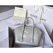 Givenchy Antigona Lock Mini Tote Gray 23x27x13cm - 3