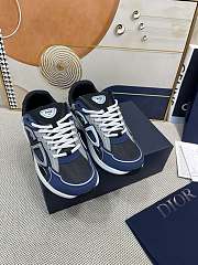 Dior B30 Sneaker Anthracite Blue Gray Technical Fabric - 5