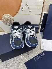 Dior B30 Sneaker Anthracite Blue Gray Technical Fabric - 4