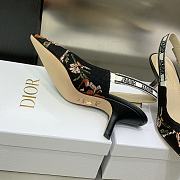 Dior J'adior Slingback Pump Black Multicolor Cotton - 5