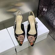 Dior J'adior Slingback Pump Black Multicolor Cotton - 4