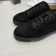 Christian Louboutin Men's Black Louis Junior Suede Trainers - 5