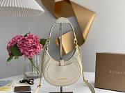 BVLGARI Serpenti Ellipse Crossbody Bag White 19.5x20x4.5cm - 3