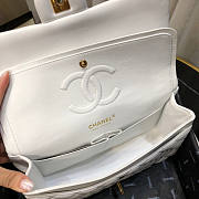 Chanel Flap Bag White Lambskin Gold 25cm - 6