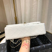 Chanel Flap Bag White Lambskin Gold 25cm - 4