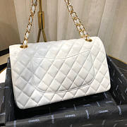 Chanel Flap Bag White Lambskin Gold 25cm - 3