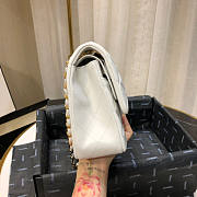 Chanel Flap Bag White Lambskin Gold 25cm - 2