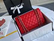 Chanel Flap Bag Caviar in Red 25cm with Silver Hardware 1112 - 5