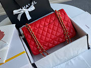 Chanel Flap Bag Caviar Red Gold 25cm - 4