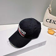 Balenciaga Black Political Campaign Distressed Cap - 3