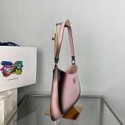 Prada Cleo Brushed Gradient Leather Shoulder Bag Pink 27x22x6cm - 3