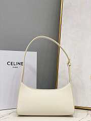 Celine Shoulder Bag Cuir Triomphe Smooth Calfskin White 24x13x5cm - 4