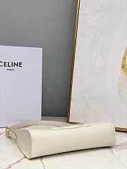 Celine Shoulder Bag Cuir Triomphe Smooth Calfskin White 24x13x5cm - 3