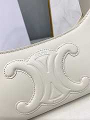 Celine Shoulder Bag Cuir Triomphe Smooth Calfskin White 24x13x5cm - 2