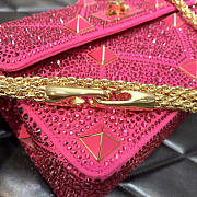 Valentino Gravani Crystal-embellished Pink Shoulder Bag 23x15x7cm - 4