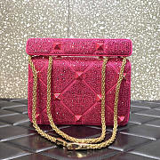 Valentino Gravani Crystal-embellished Pink Shoulder Bag 23x15x7cm - 2