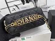 Chanel Vanity Top Handle Black Lambskin Gold 9.5x17x8cm - 5