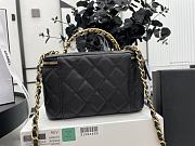 Chanel Vanity Top Handle Black Lambskin Gold 9.5x17x8cm - 3