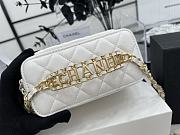 Chanel Vanity Top Handle White Lambskin Gold 9.5x17x8cm - 3