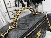 Chanel Vanity Top Handle Black Caviar Gold 9.5x17x8cm - 4