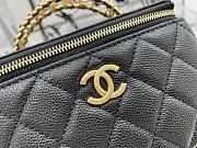 Chanel Vanity Top Handle Black Caviar Gold 9.5x17x8cm - 2