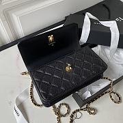 Chanel WOC Caviar Black Gold 19cm - 5