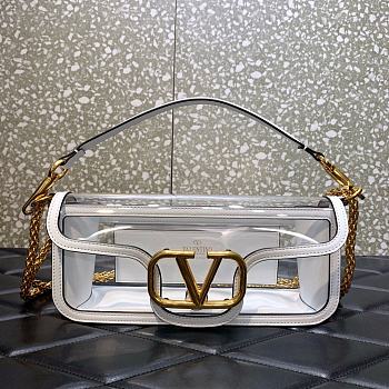 Valentino Loco Shoulder Bag Polymeric Material White 27x13x6cm